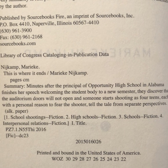 This Is Where It Ends by Marieke Nijkamp Hardcover with Dust Jacket - Picture 8 of 15